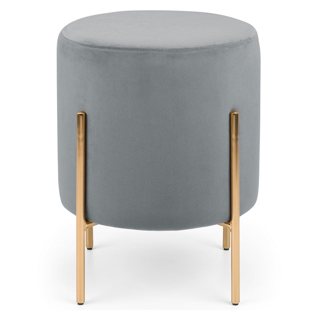 Velvet Stool With Gold Legs - Harrogate