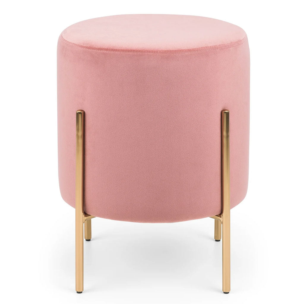 Velvet Stool With Gold Legs - Harrogate