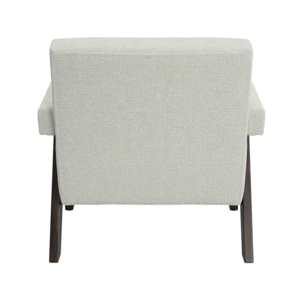 Velvet Tweed Armchair With Wood Frame - Abel