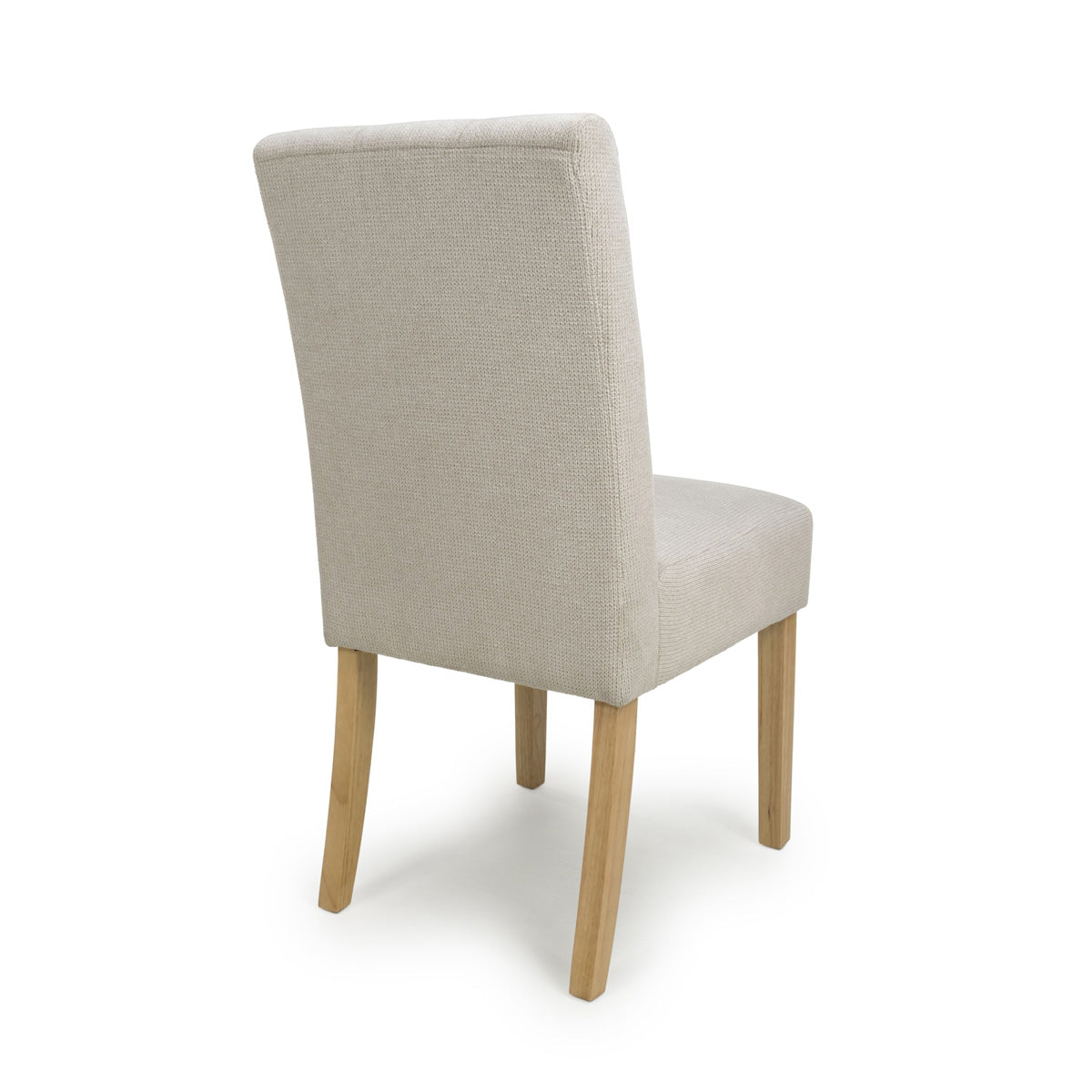 Waffle Flax Effect Fabric Dining Chairs in Set Of 2 With Natural Legs - Moseley