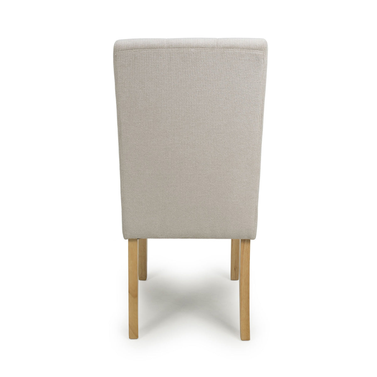 Waffle Flax Effect Fabric Dining Chairs in Set Of 2 With Natural Legs - Moseley