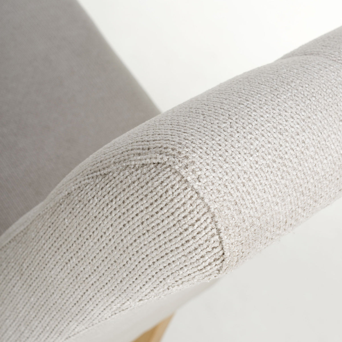 Waffle Flax Effect Fabric Dining Chairs in Set Of 2 With Natural Legs - Moseley