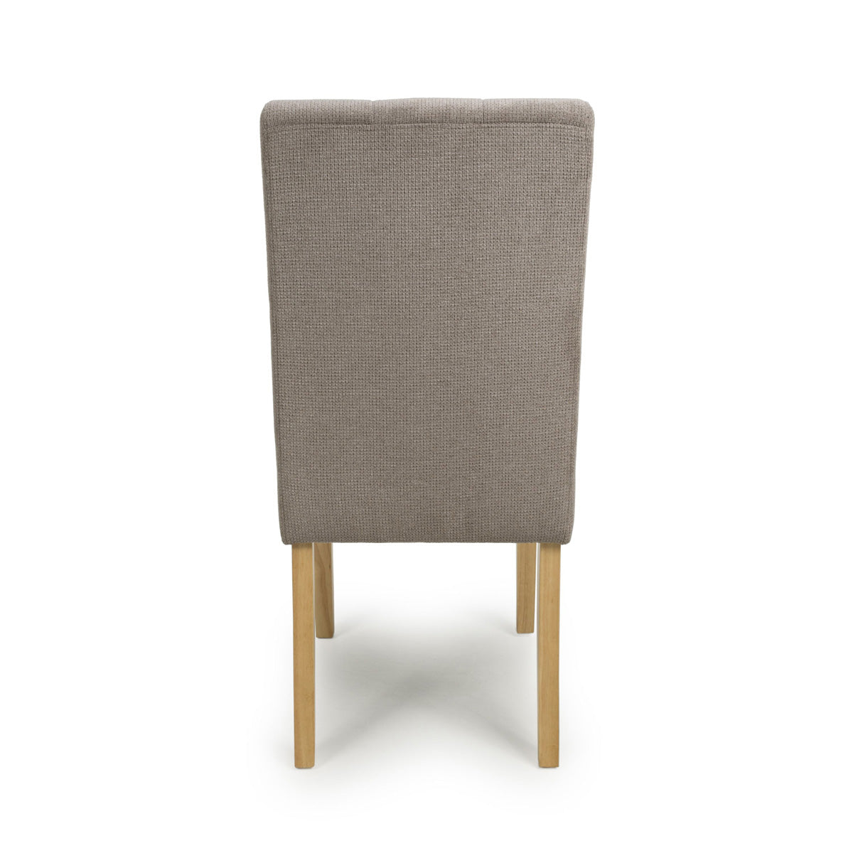 Waffle Flax Effect Fabric Dining Chairs in Set Of 2 With Natural Legs - Moseley