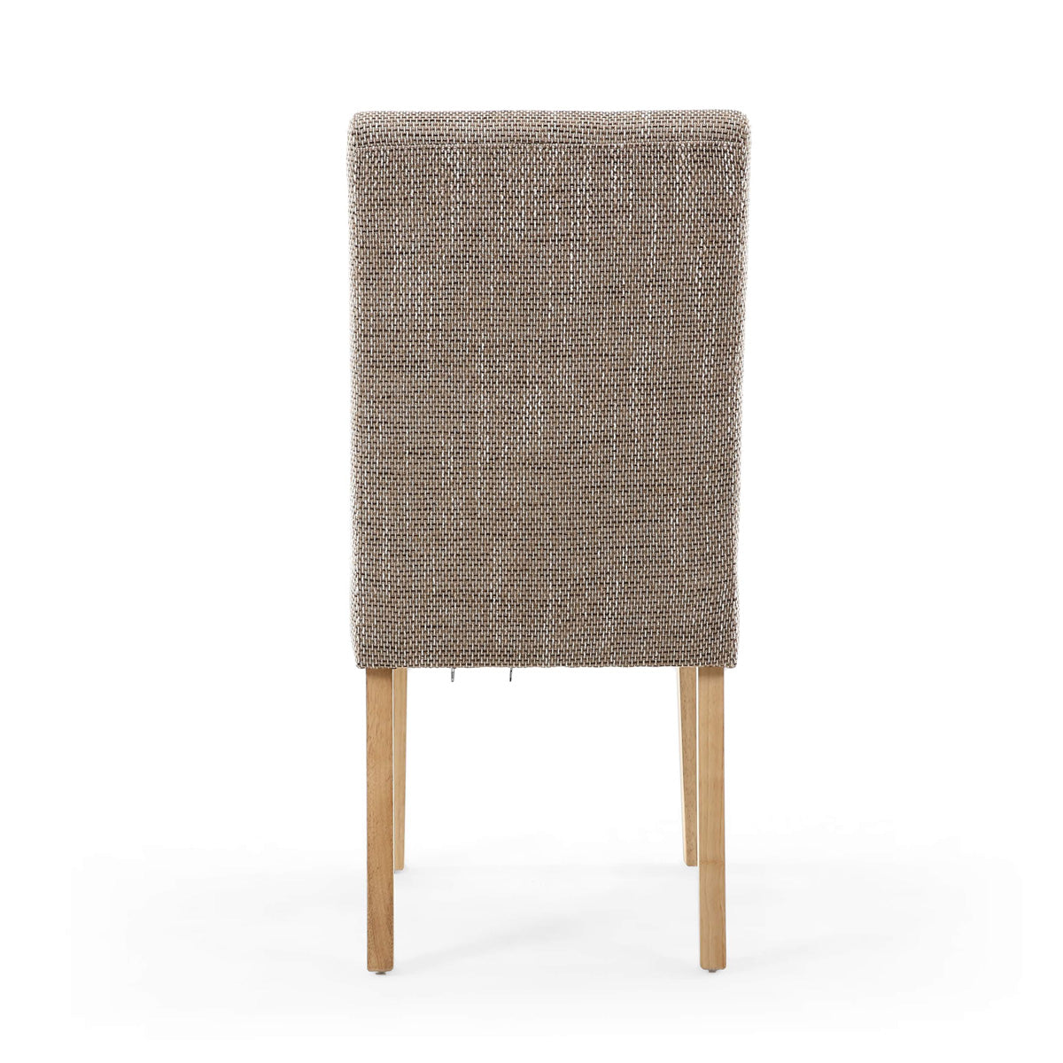 Waffle Tweed Fabric Dining Chairs in Set Of 2 With Natural Legs - Moseley