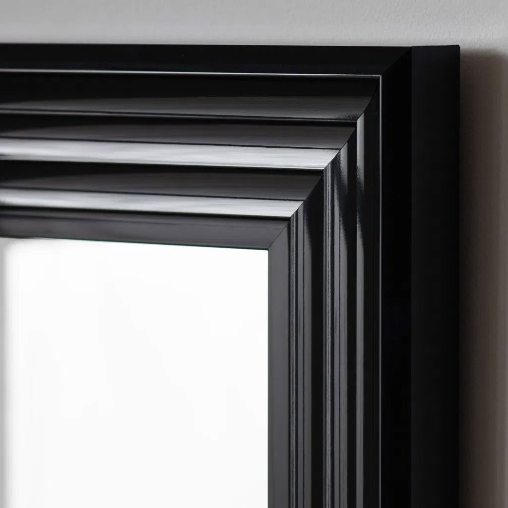 Wall Mirror 115cm High With Wooden Frame - Tokyo