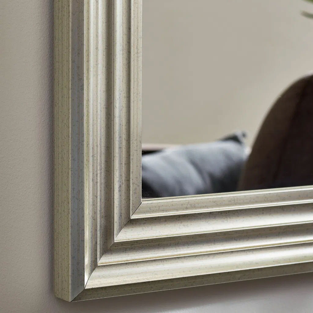 Wall Mirror 115cm High With Wooden Frame - Tokyo