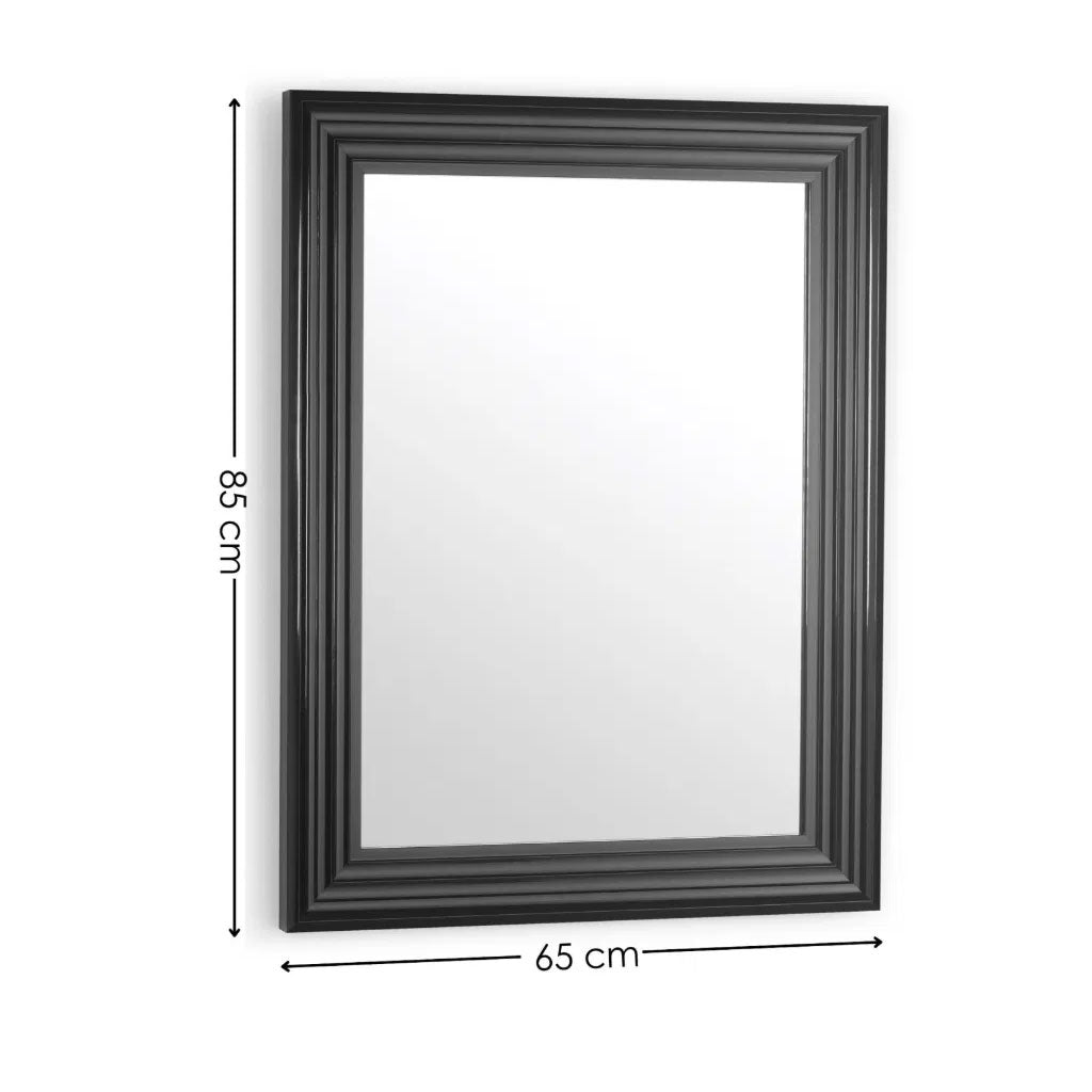 Wall Mirror 85cm High With Wooden Frame - Tokyo