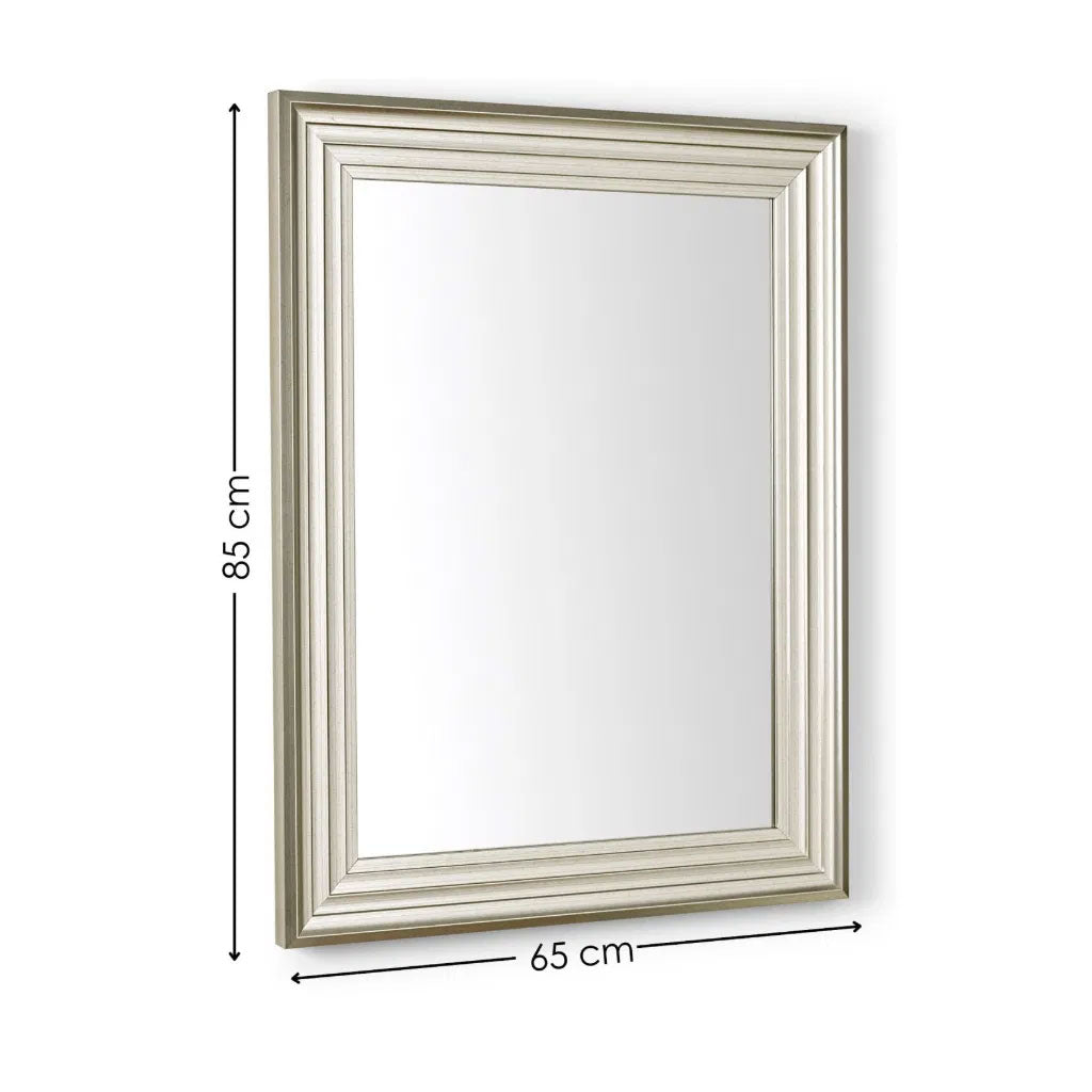 Wall Mirror 85cm High With Wooden Frame - Tokyo