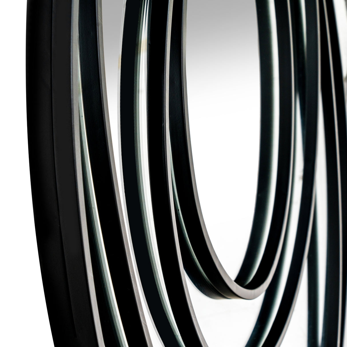 Wall Mirror In Black Swirl-Inspired Frame - Brisa