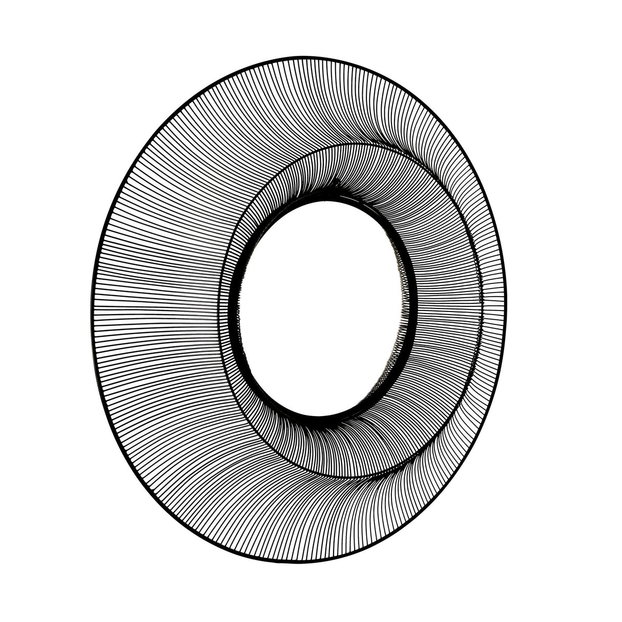 Wall Mirror Large In Black Wire Metal Frame - Chico