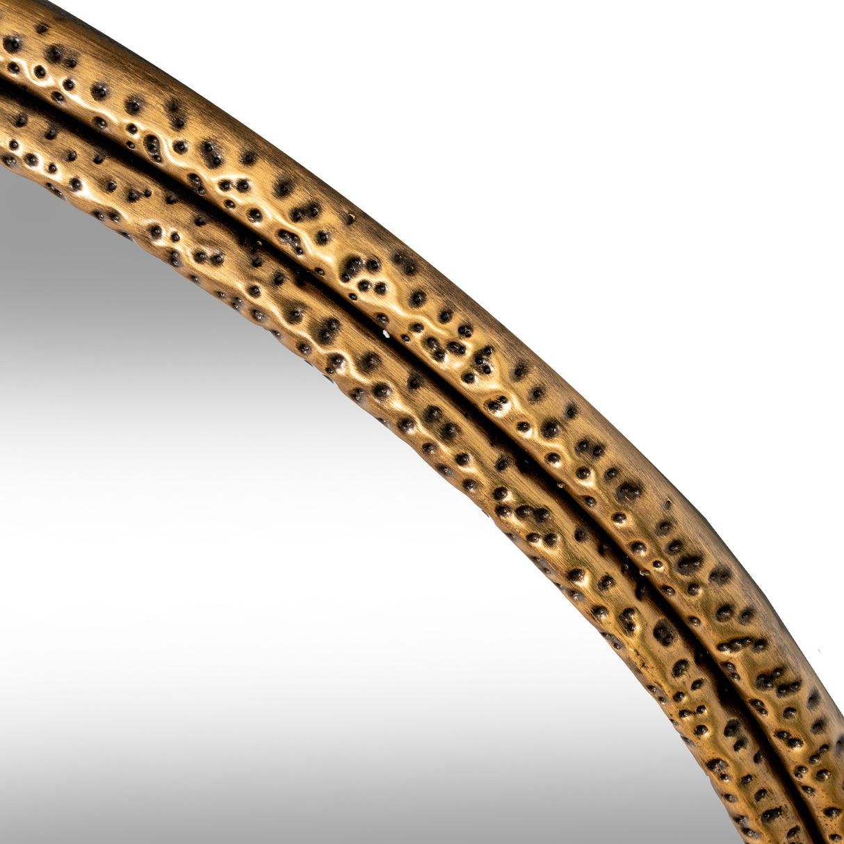 Wall Mirror Large In Gold Dimpled Frame - Nahla