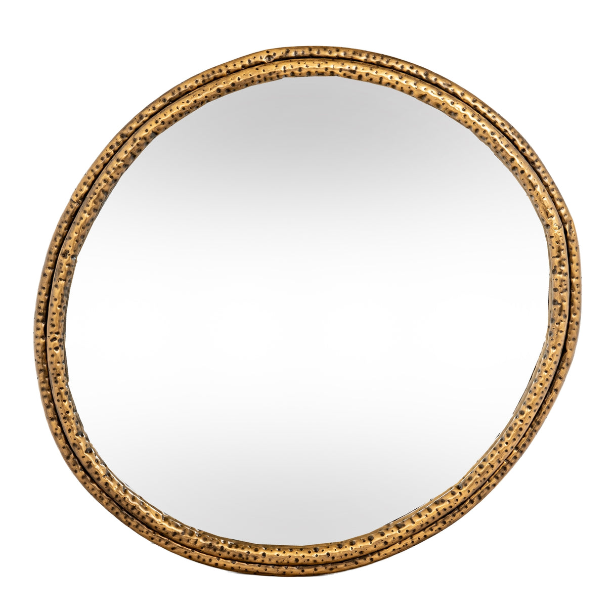 Wall Mirror Medium In Gold Dimpled Frame - Nahla