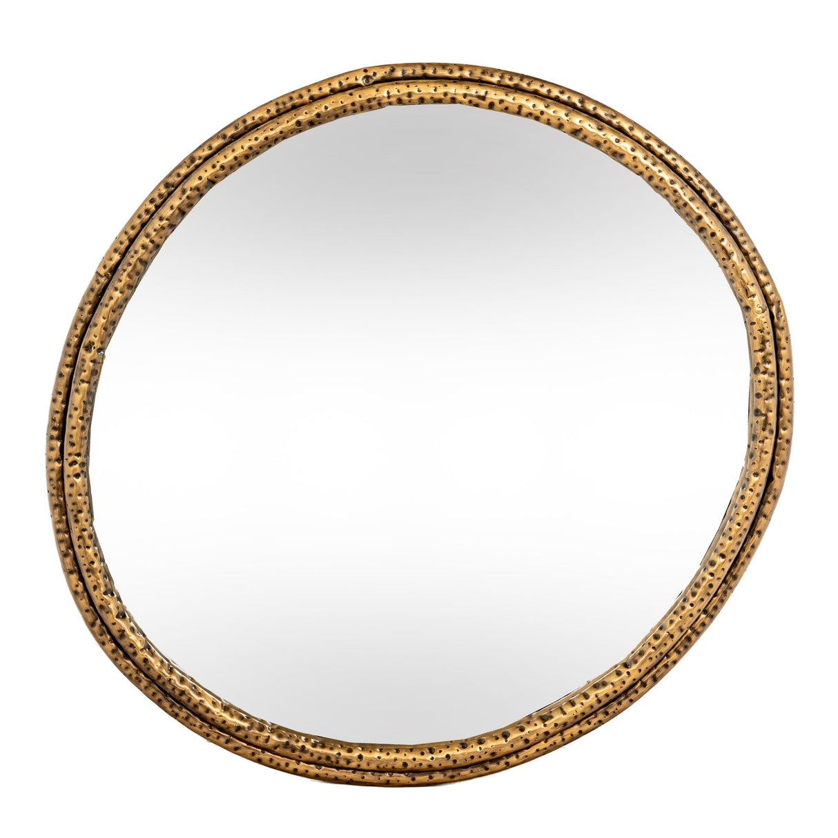 Wall Mirror Medium In Gold Dimpled Frame - Nahla