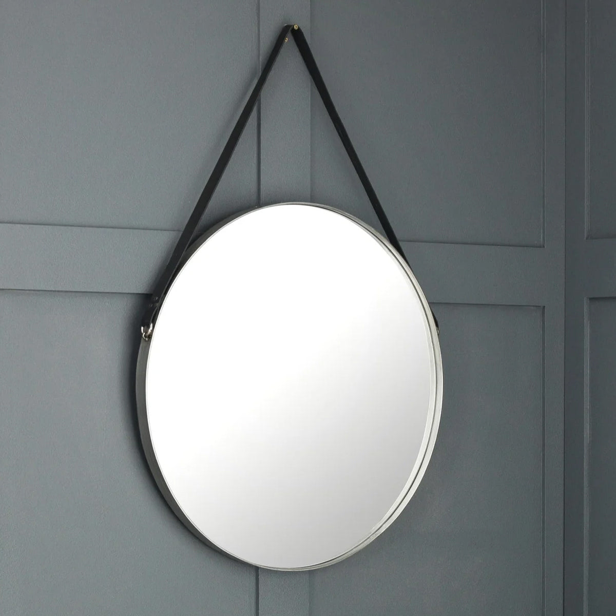 Wall Mirror Round With Silver Metal Frame - Opera