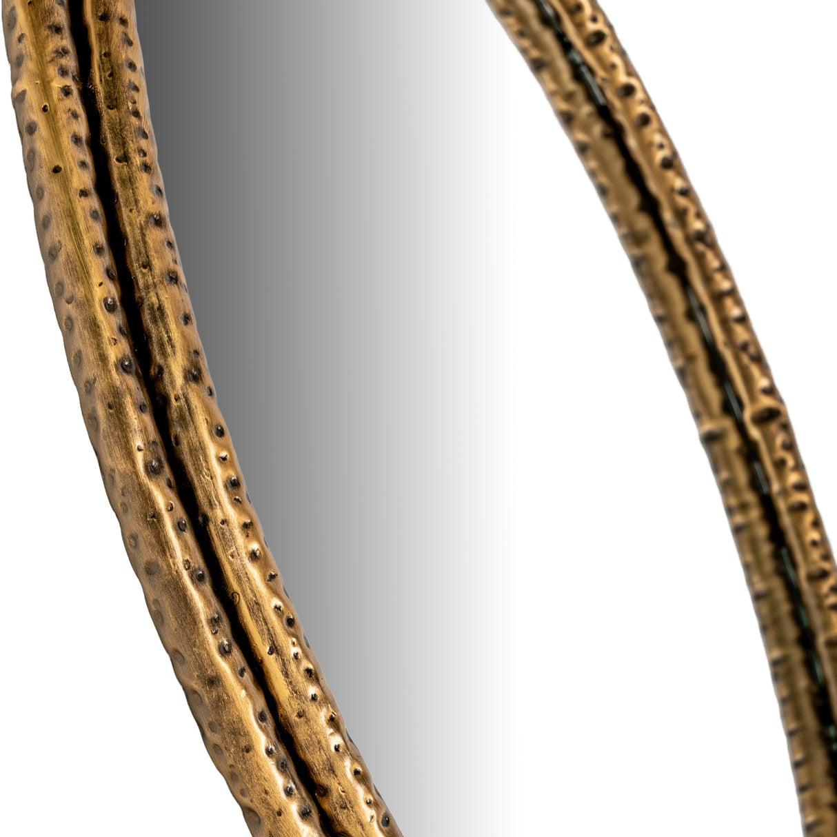 Wall Mirror Small In Gold Dimpled Frame - Nahla