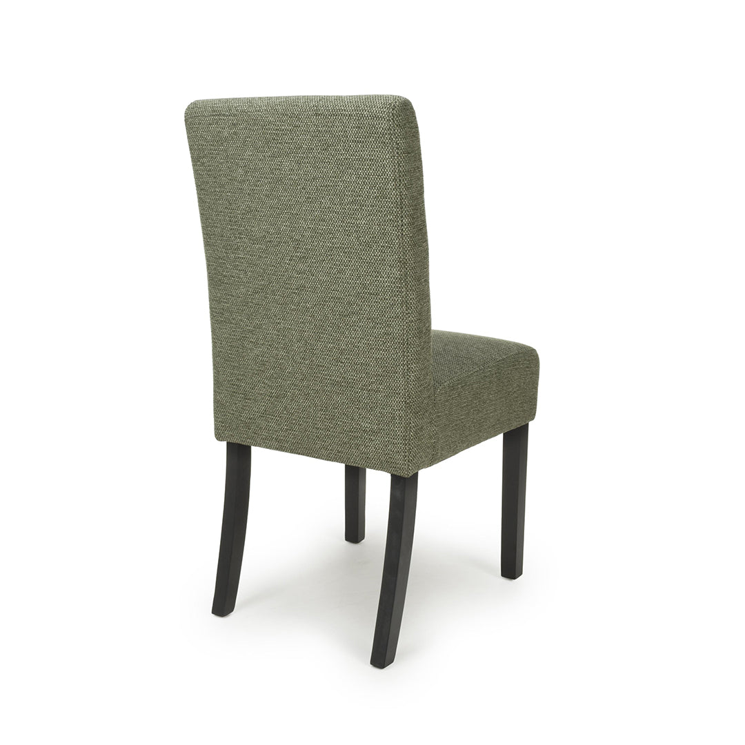Weave Fabric Dining Chairs in Set Of 2 With Black Legs - Moseley