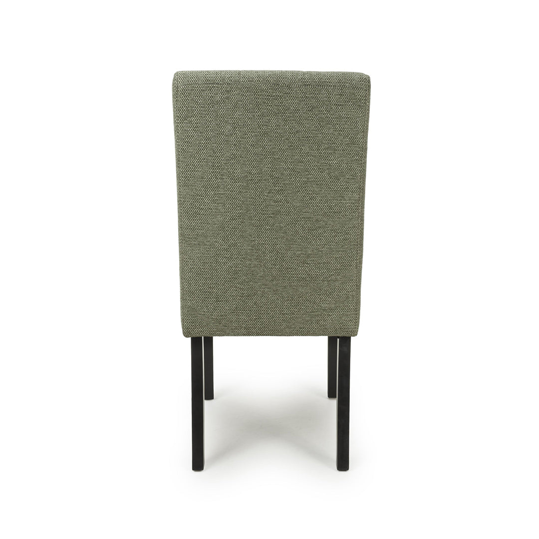 Weave Fabric Dining Chairs in Set Of 2 With Black Legs - Moseley