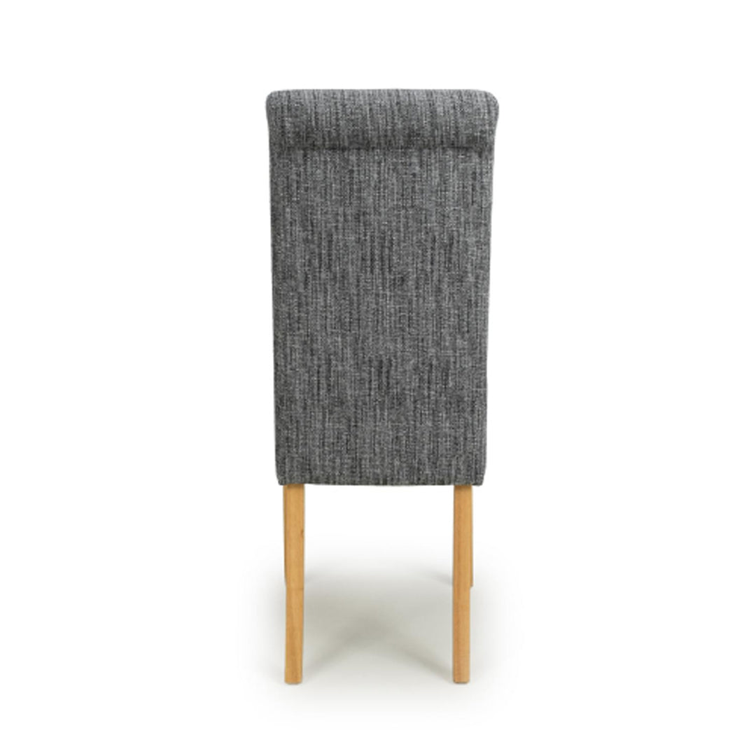 Weave Fabric Dining Chairs in Set Of 2 With Natural Legs - Como