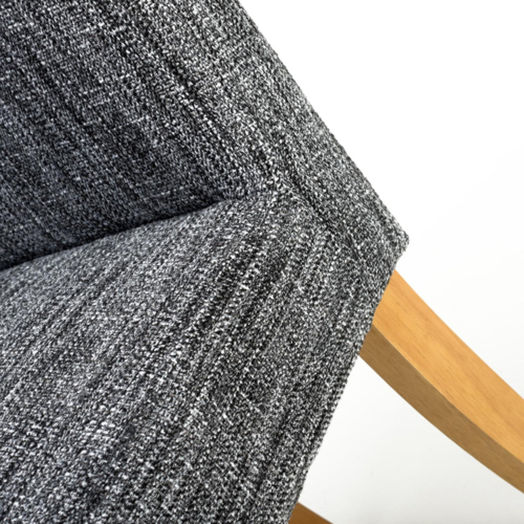 Weave Fabric Dining Chairs in Set Of 2 With Natural Legs - Como