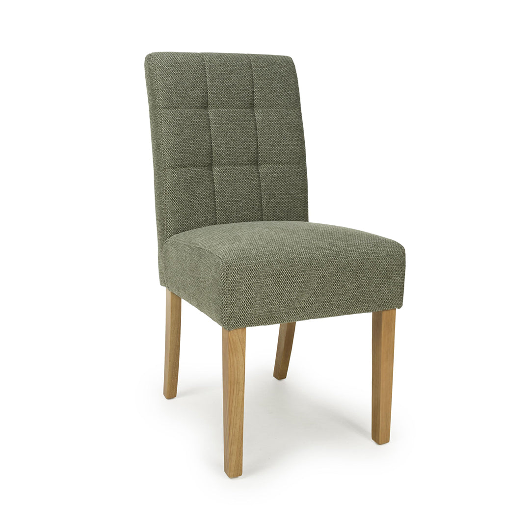 Weave Fabric Dining Chairs in Set Of 2 With Natural Legs - Moseley