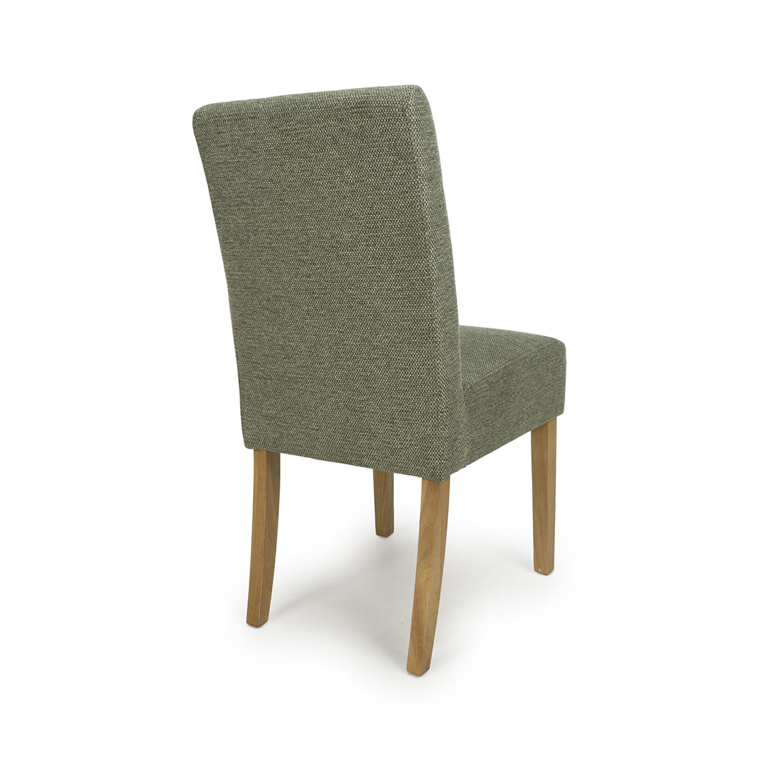 Weave Fabric Dining Chairs in Set Of 2 With Natural Legs - Moseley