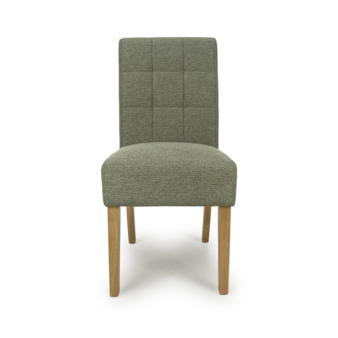 Weave Fabric Dining Chairs in Set Of 2 With Natural Legs - Moseley
