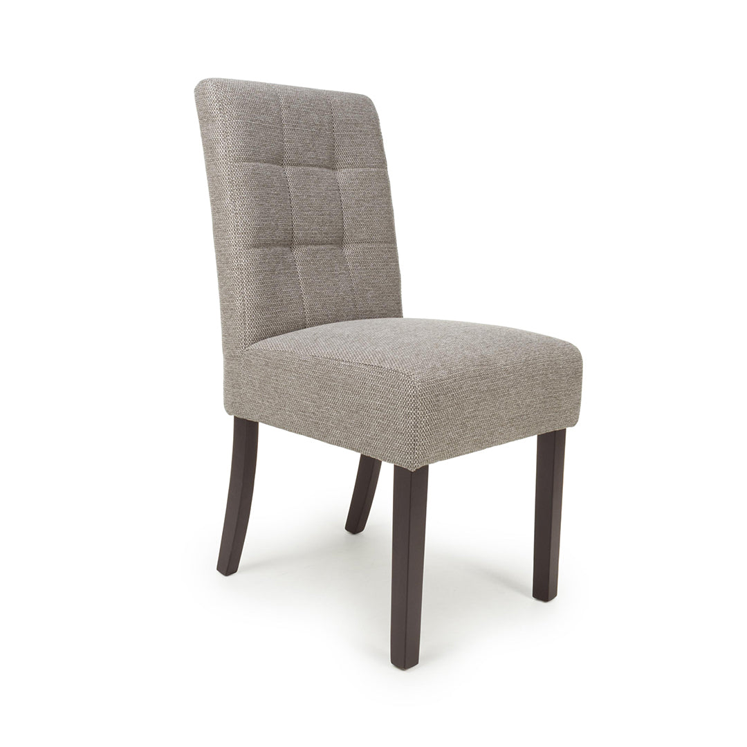 Weave Fabric Dining Chairs in Set Of 2 With Walnut Legs - Moseley