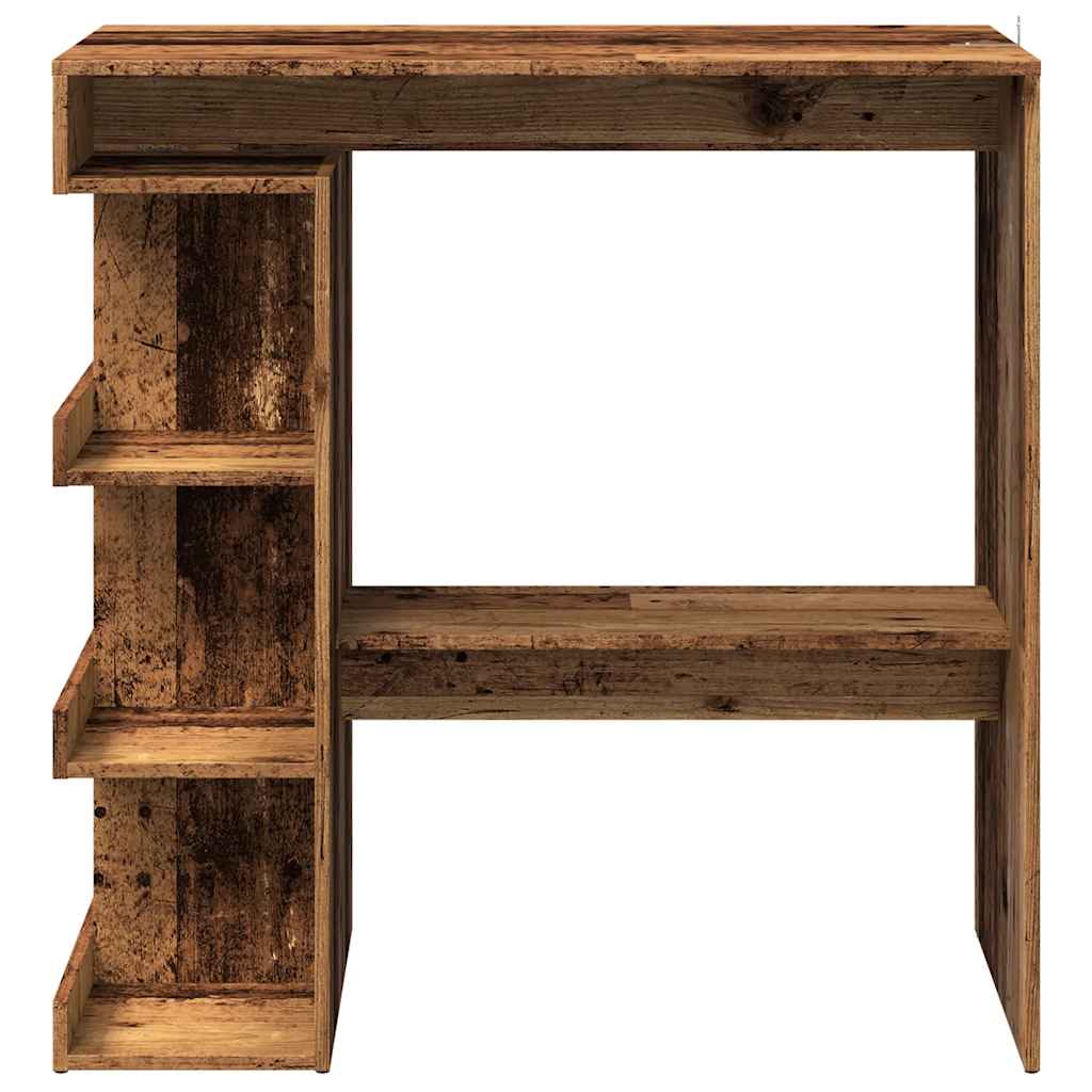 Wooden Bar Table With Storage Rack - Vantage Home