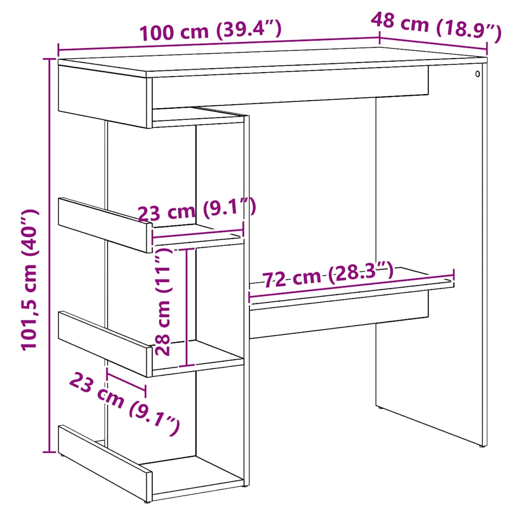 Wooden Bar Table With Storage Rack - Vantage Home