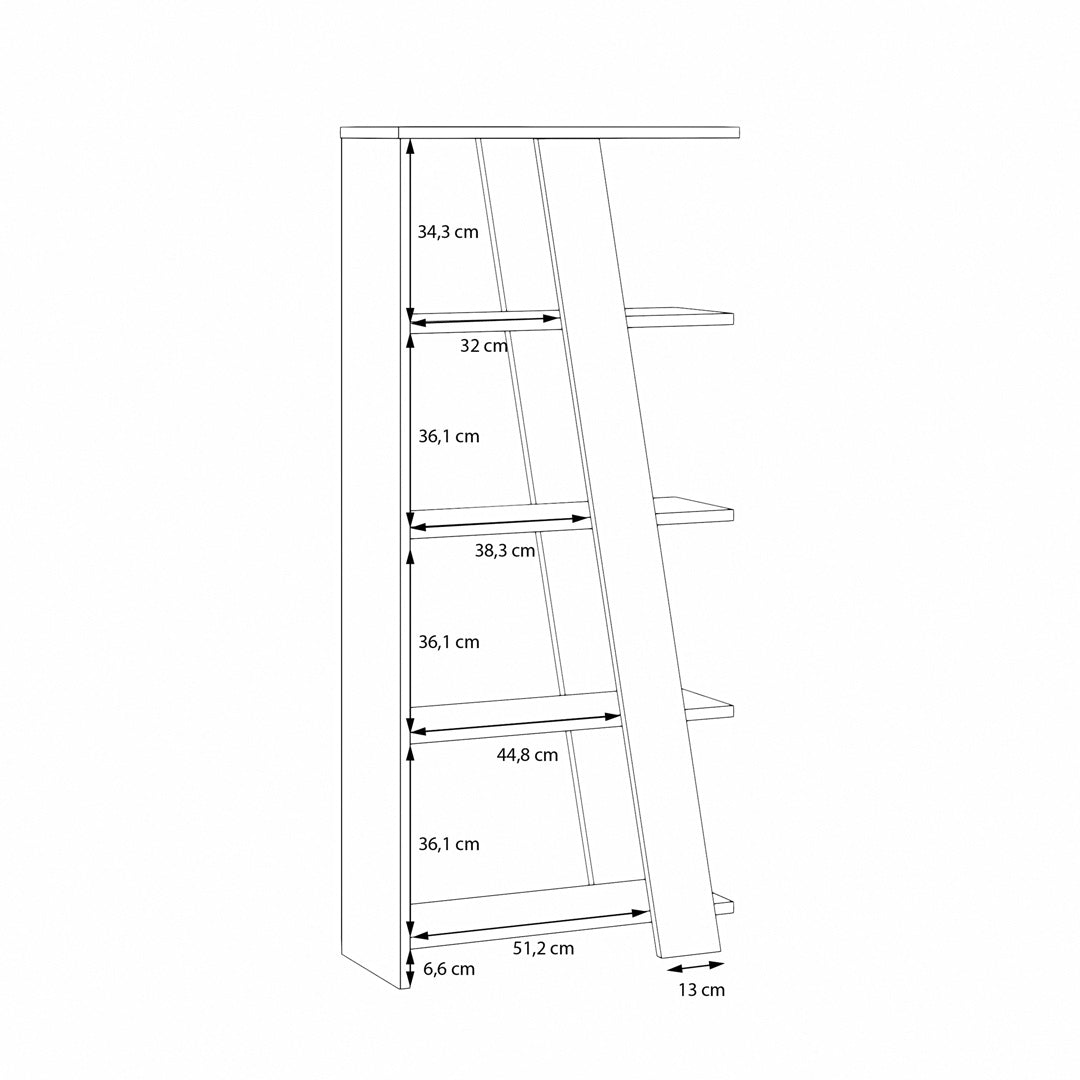 Wooden 5-Tier Shelving Unit - Natta