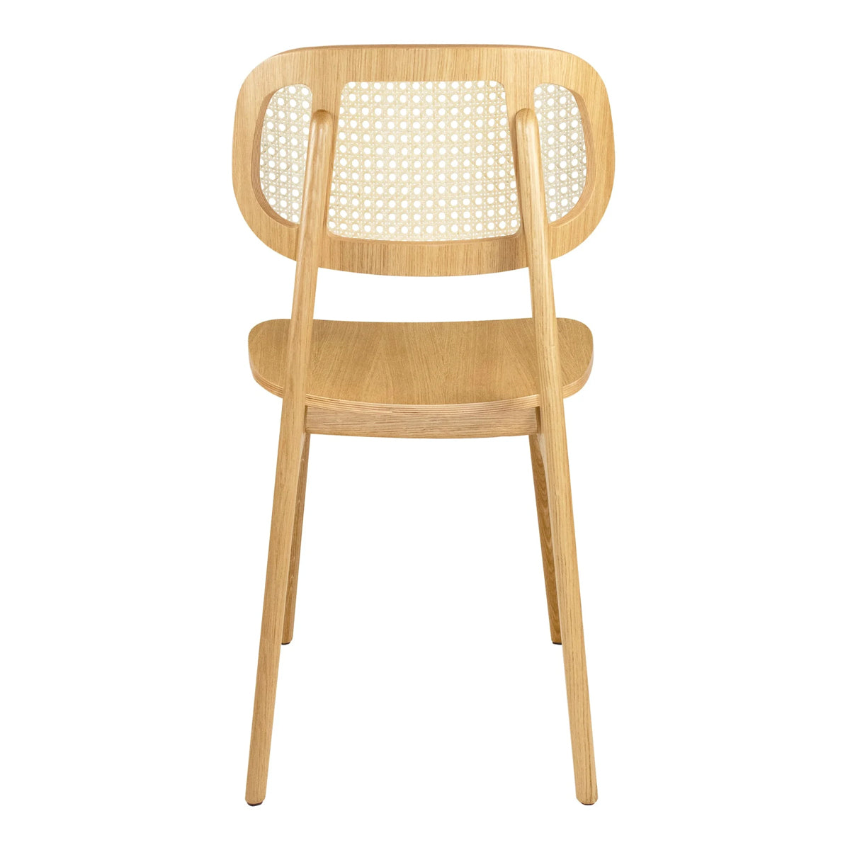 Wooden Accent Chair With Natural Cane Back - Relish