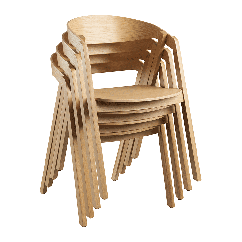 Wooden Armchair Stackable - Luca