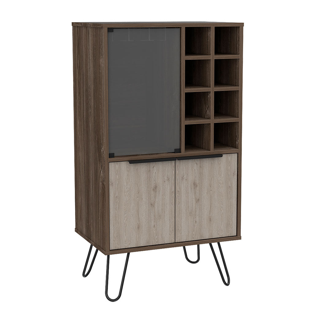 Wooden Bar Cabinet With 2 Doors - Nevada