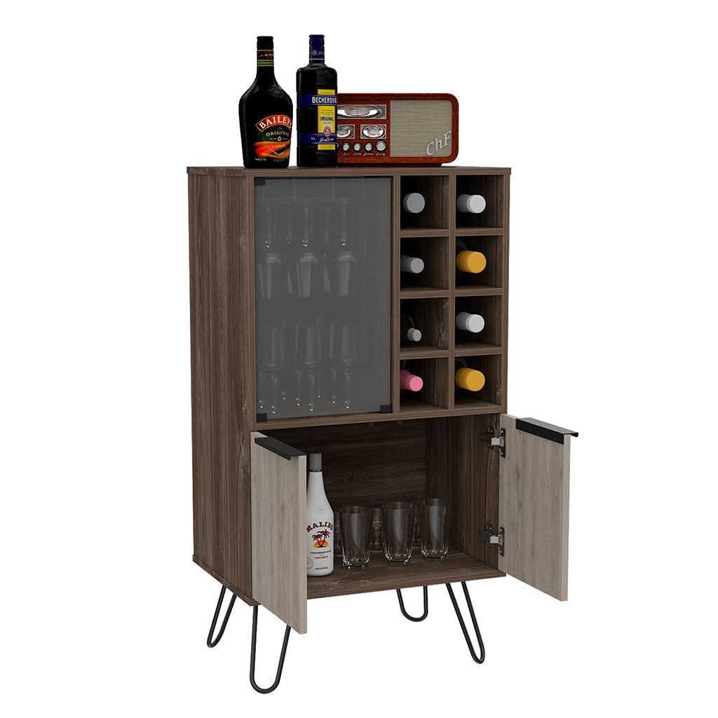 Wooden Bar Cabinet With 2 Doors - Nevada