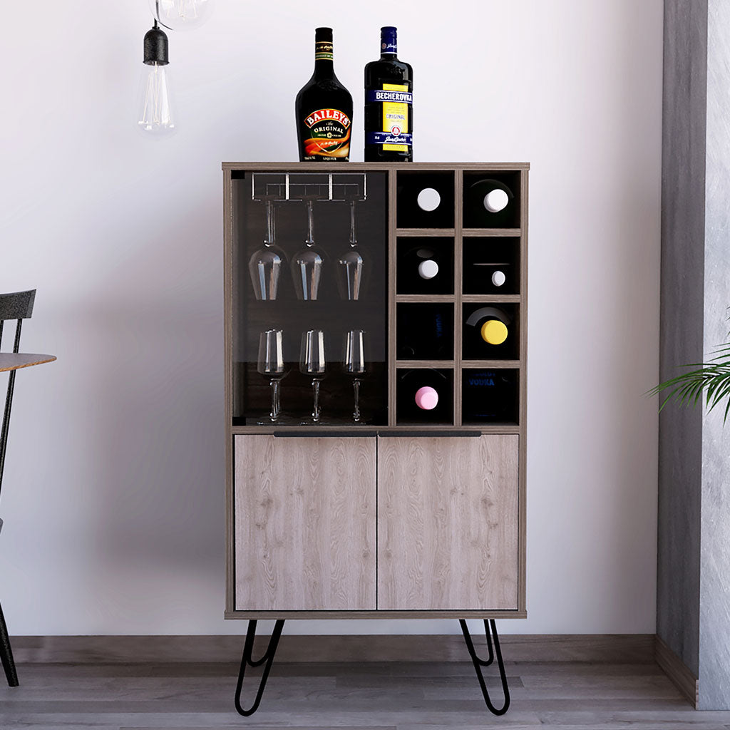 Wooden Bar Cabinet With 2 Doors - Nevada