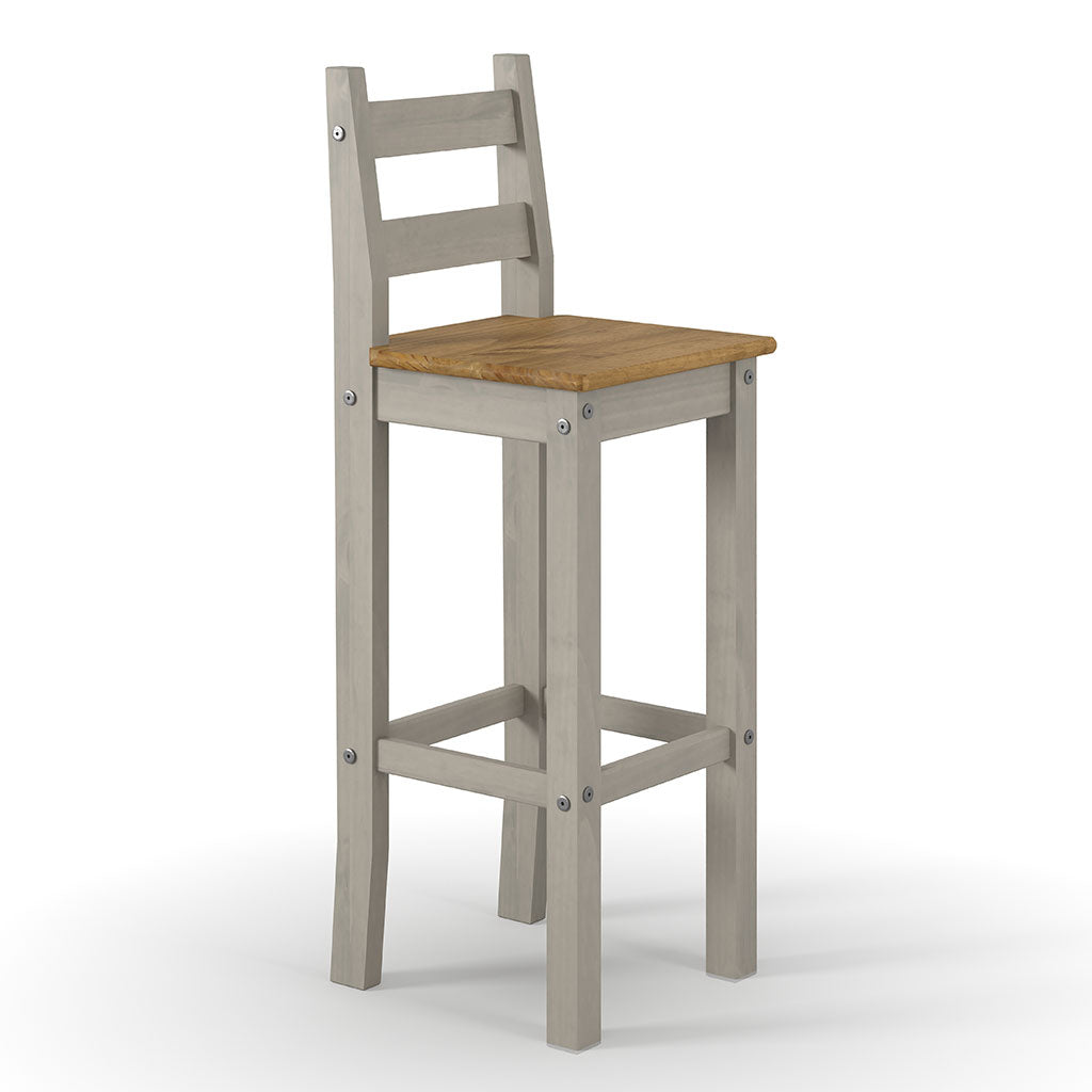 Wooden Bar Chairs in Set Of 2 - Corona
