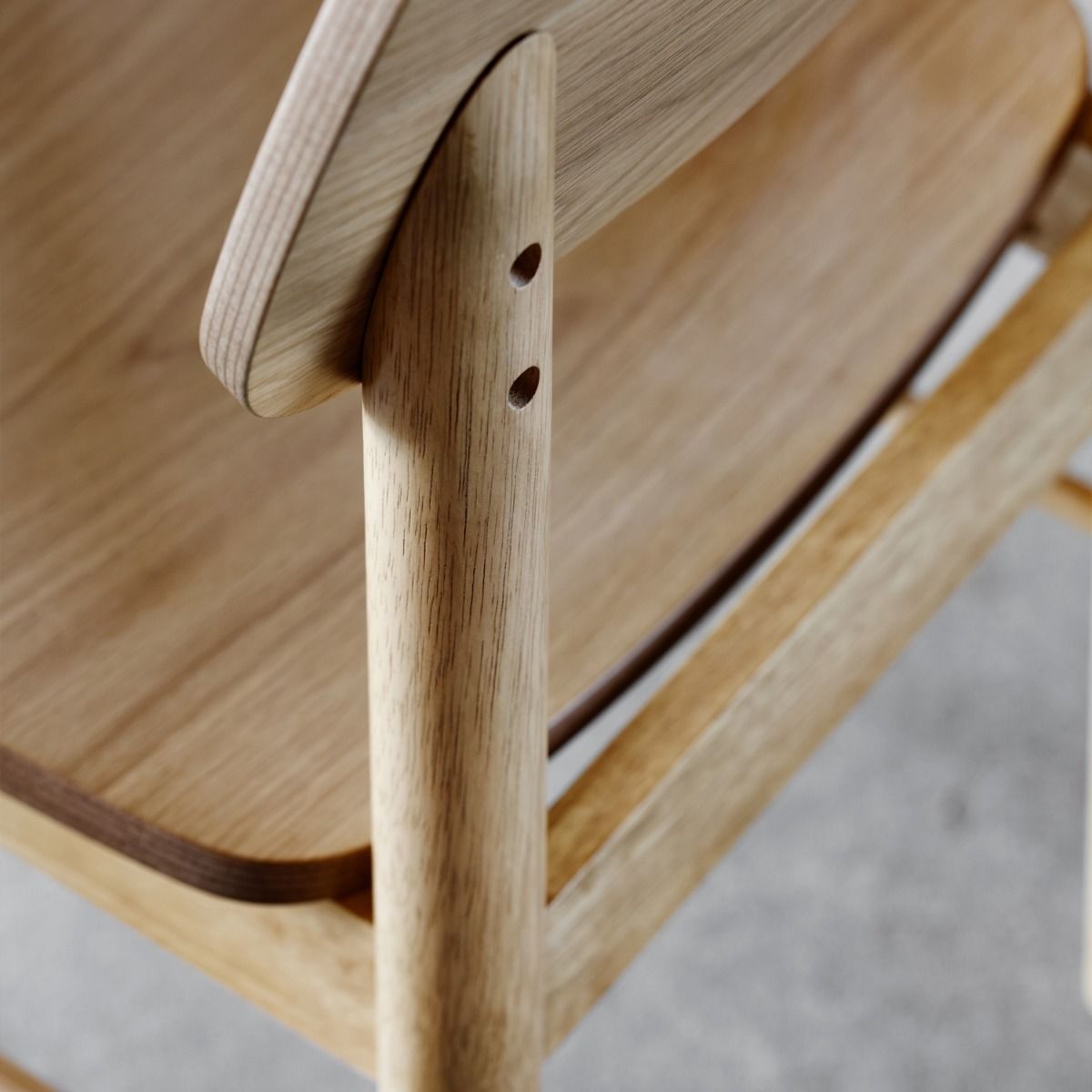 Wooden Bar Stools With Back In Set Of 2 - Barlow