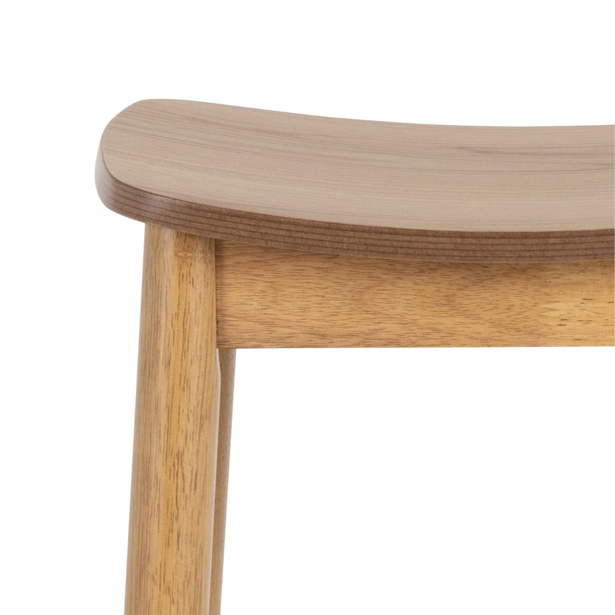 Wooden Bar Stools Without Back In Set Of 2 - Barlow