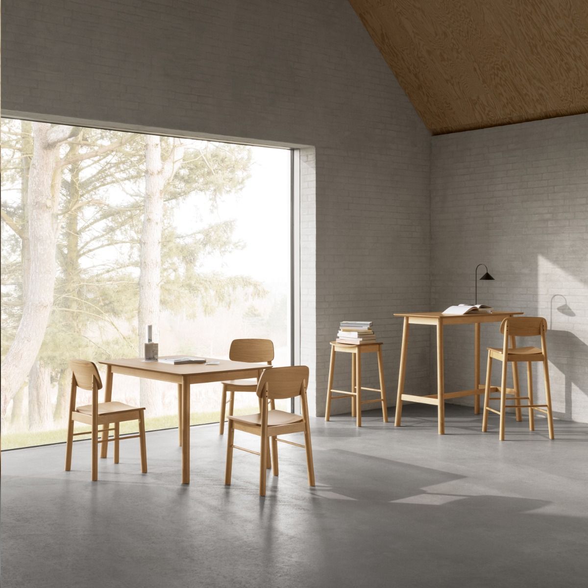 Wooden Bar Stools Without Back In Set Of 2 - Barlow