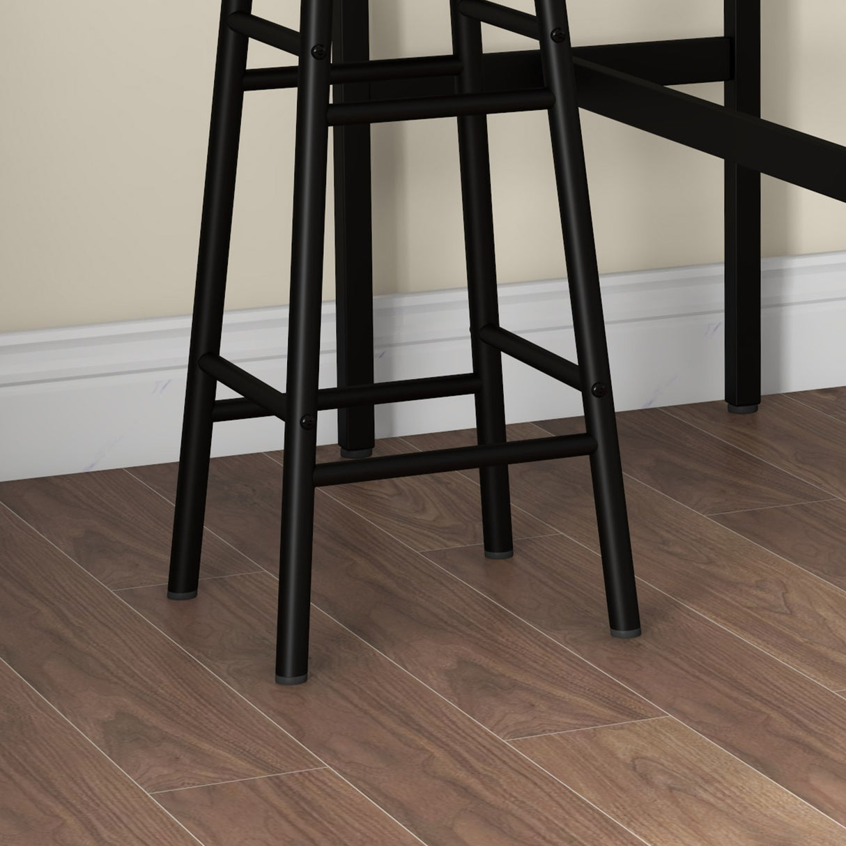 Wooden Bar Table 105cm Wide Rectangular With 2 Stools - Velmora