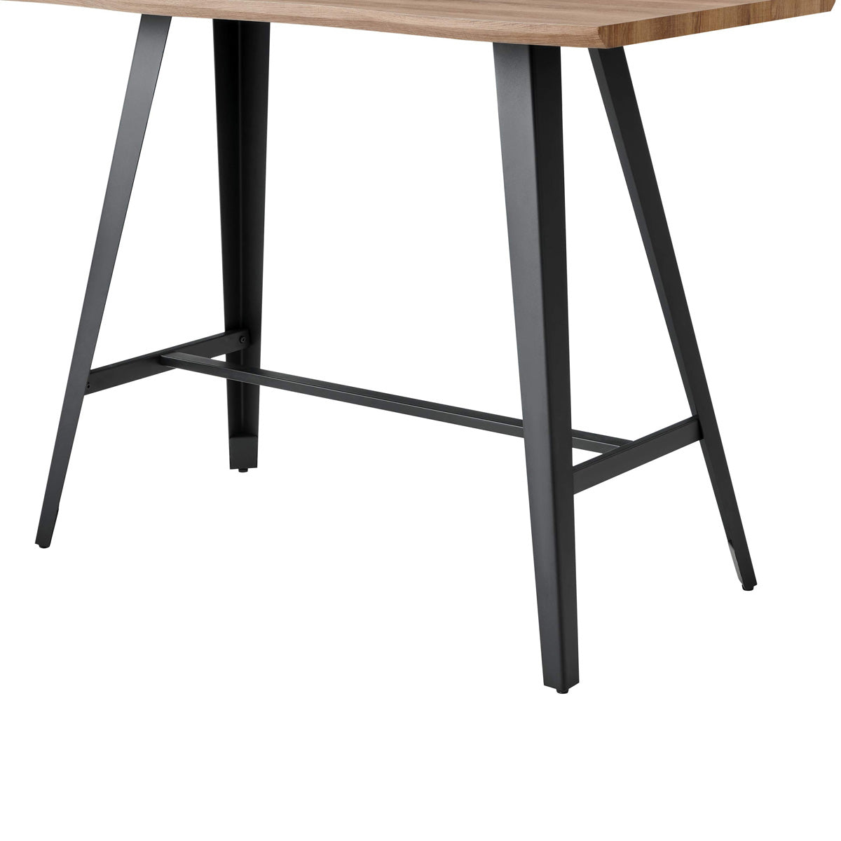 Wooden Bar Table for 2 to 4 People Rectangular And Curved - Nassau
