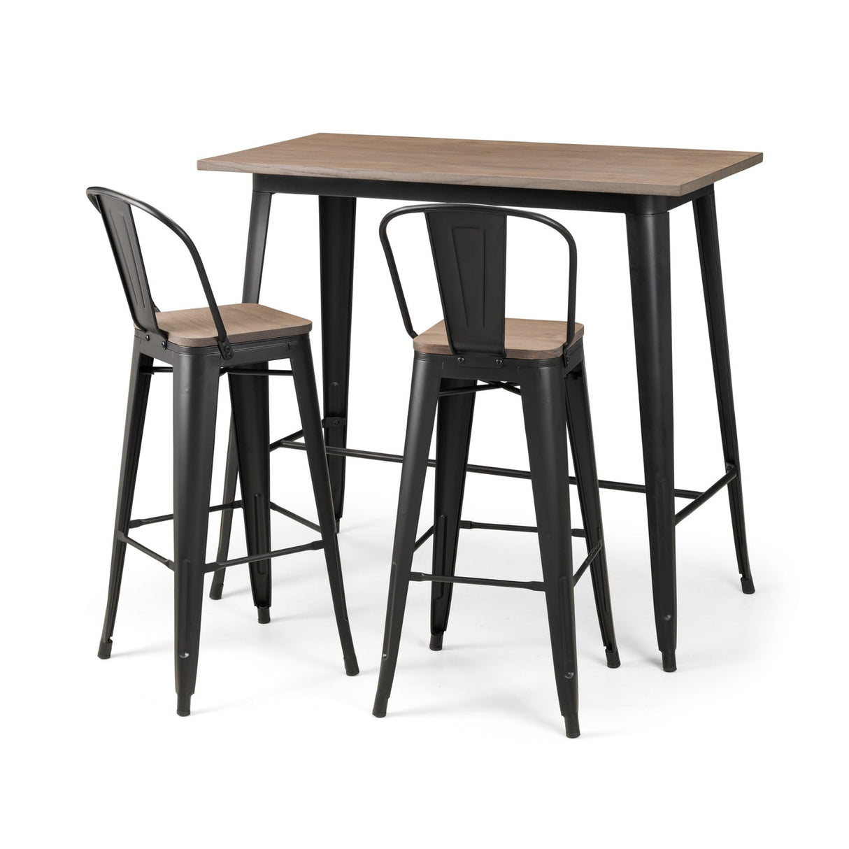 Wooden Bar Table for 4 People Rectangular - Grafton