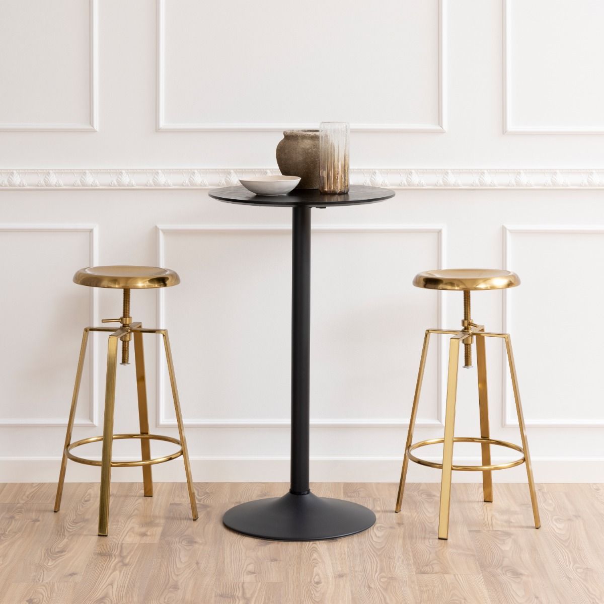 Wooden Bar Table Tall And Round - Ibiza
