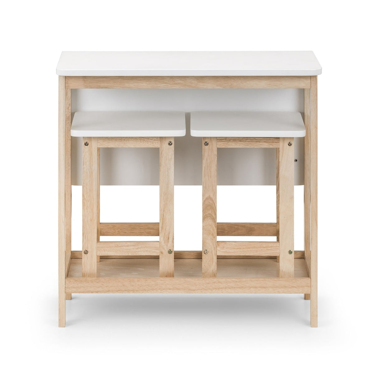 Wooden Bar Table With 2 Bar Stools - Bergen