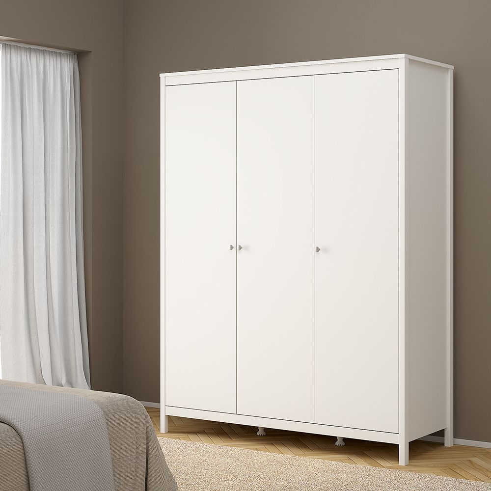 Wooden Bedroom Furniture Set With 3 Doors Wardrobe - Madrid