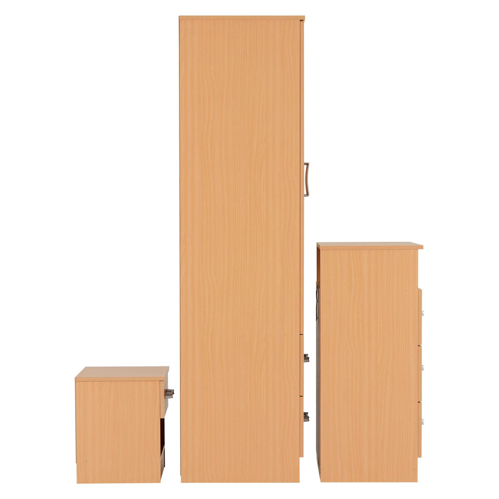 Wooden Bedroom Furniture Set 3 Piece - Polar