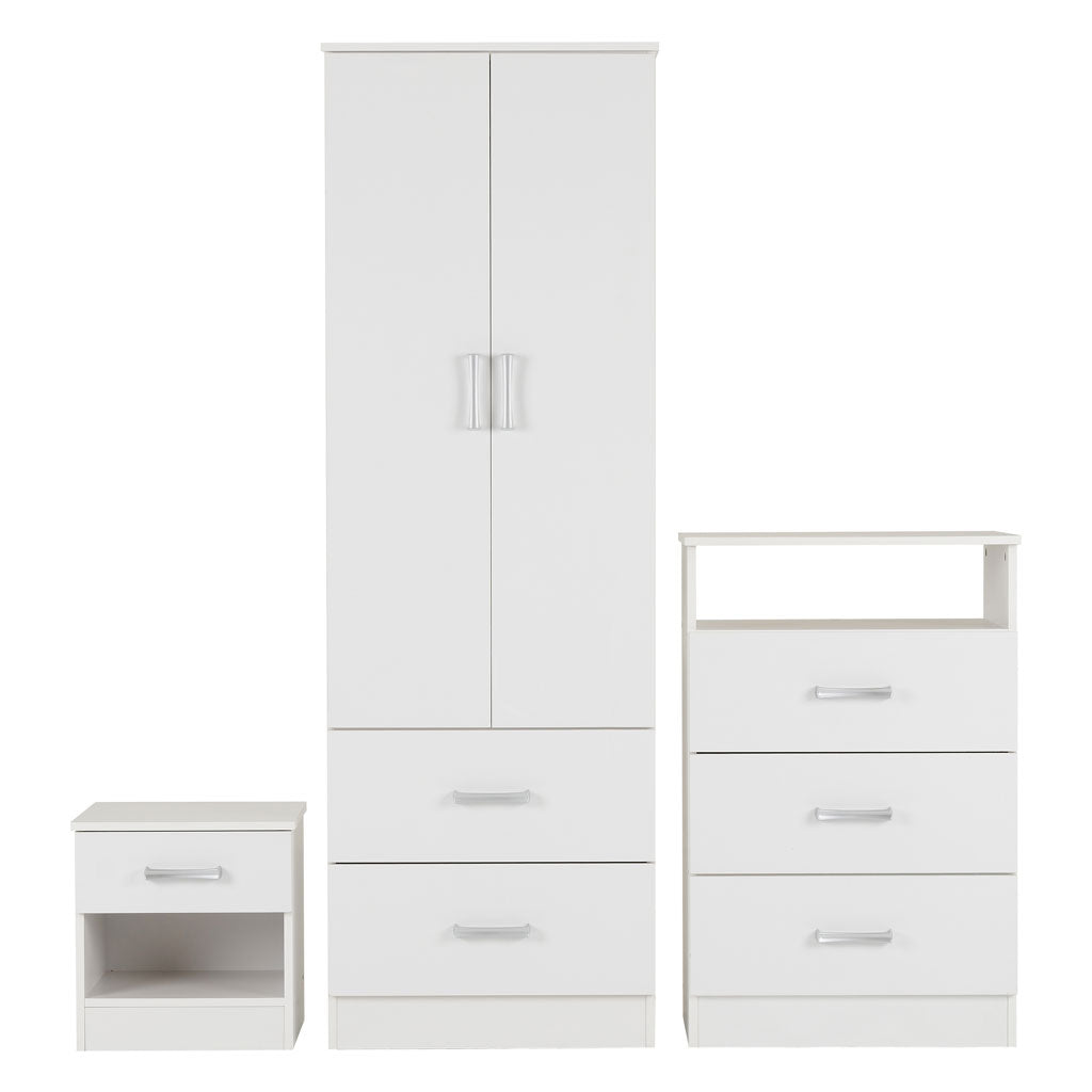 Wooden Bedroom Furniture Set 3 Piece - Polar