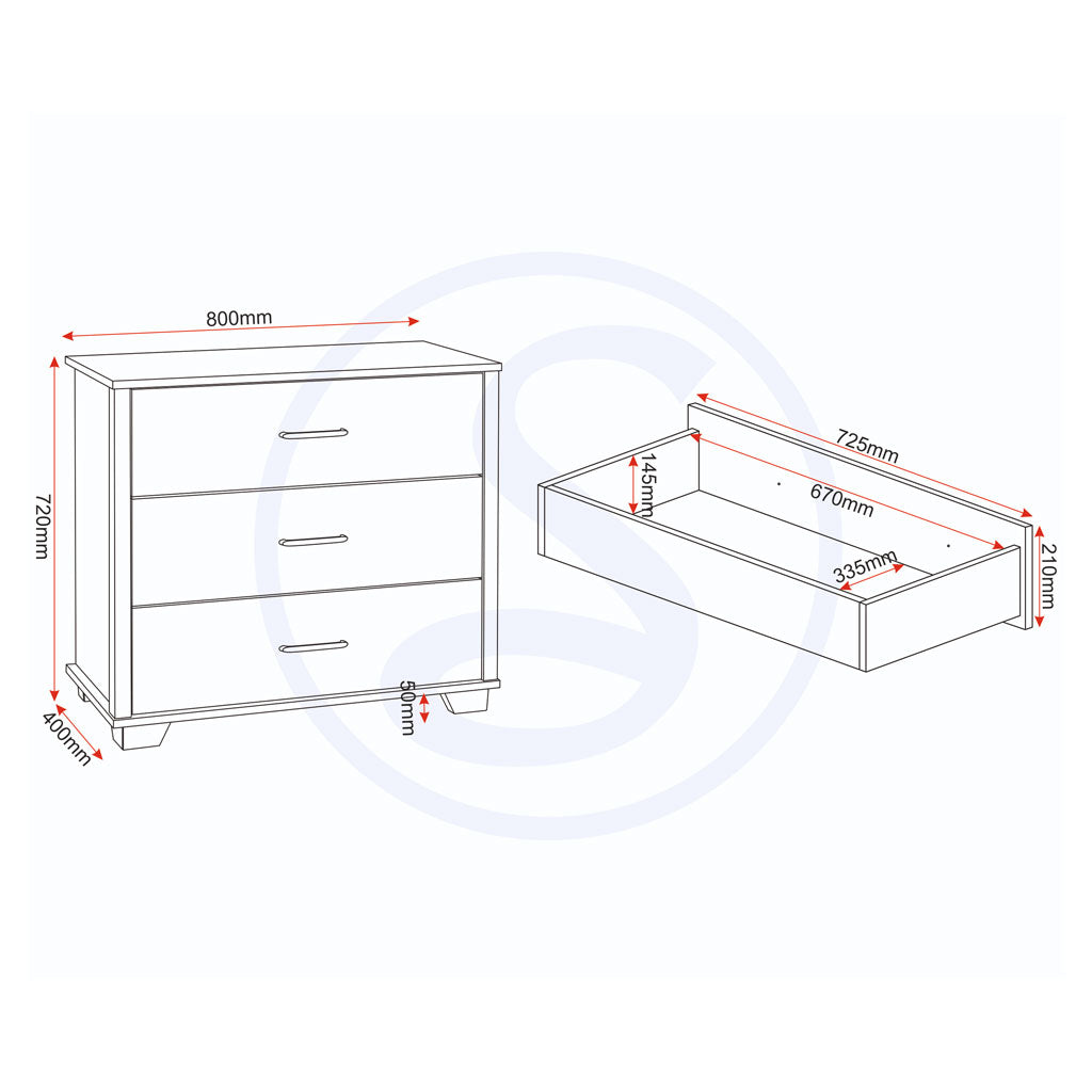 Wooden Bedroom Furniture Set - Oliver