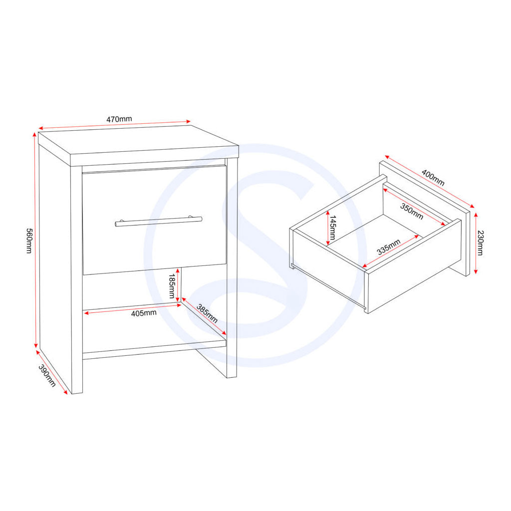 Wooden Bedroom Furniture Set - Seville
