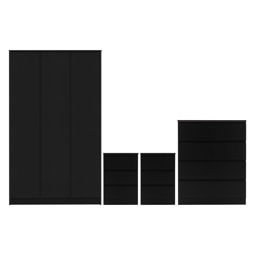 Wooden Bedroom Furniture Set With 3 Doors Wardrobe - Malvern